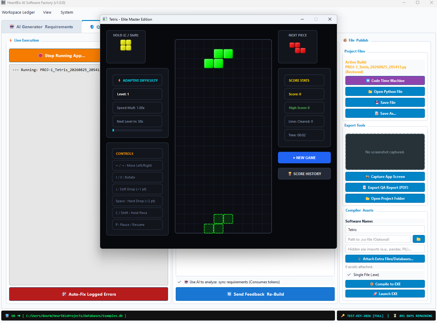 Tetris Master Edition Screenshot
